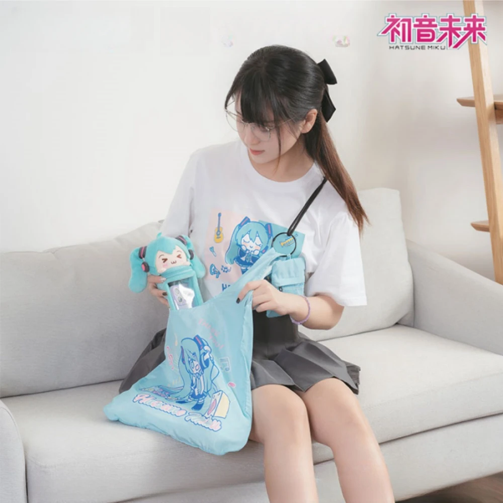 Genuine Original Hatsune Miku Star Moves Series Storage Bag Cute Miku Print Foldable Storage Crossbody Bag