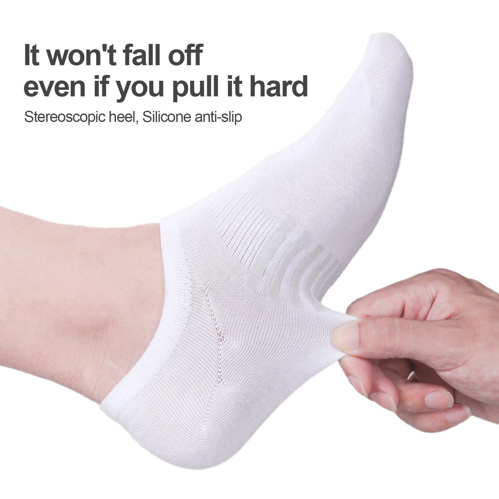 YUEDGE No Show Socks for Men and Women 6 pairs Casual Cotton Socks Thin Low Cut Non Slip for  Sneakers Size 37-46 EU image 6