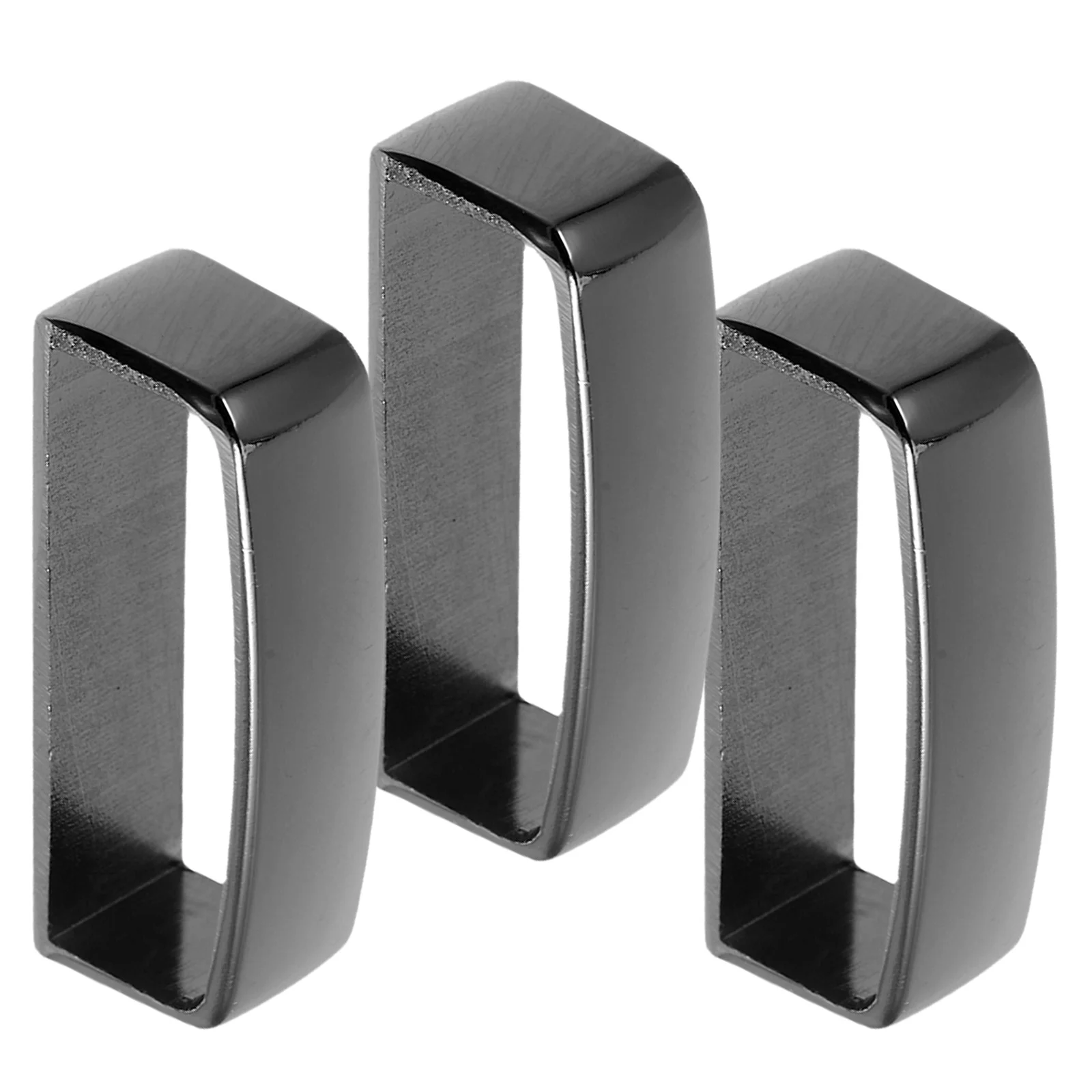 

3Pcs Zinc Alloy Belt Buckle Stylish Men's Belt Loop Keepers Replacement Antislip Fastener Secure Buckle Connection