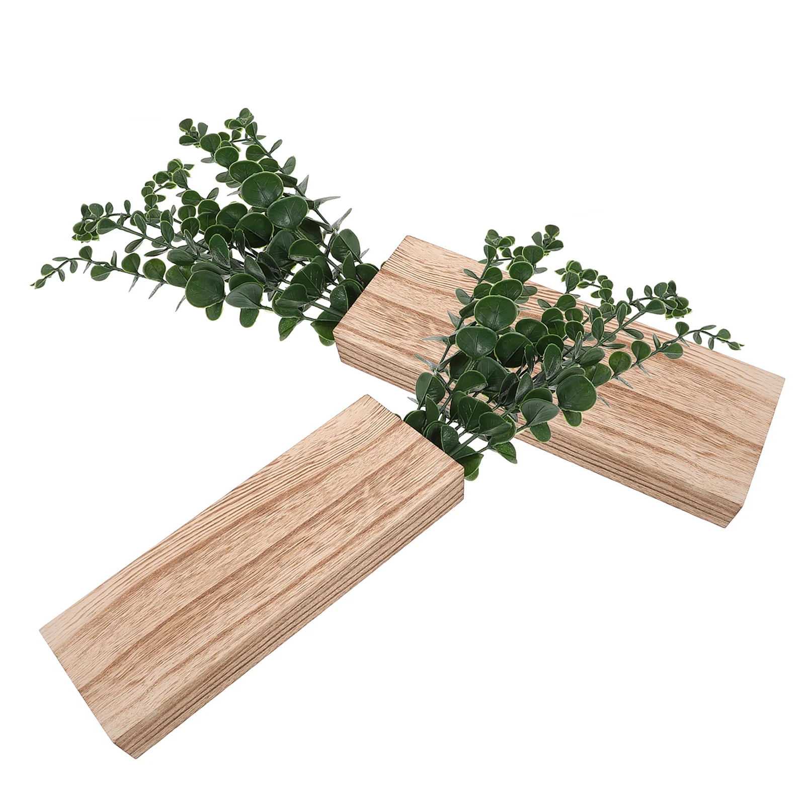 

2Pcs Artificial Eucalyptus Vase with Realistic Fake Hanging Branch for Home Door Decor, Simulation Green Plants for Wall Mounted