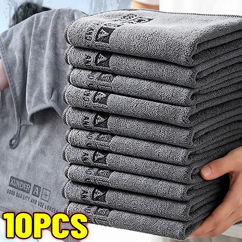 10/1PCS Double Sided Car Wash Microfiber Towels Thickened Cleaning Cloth Super Absorbent Lint Free Drying Rag for Window Table