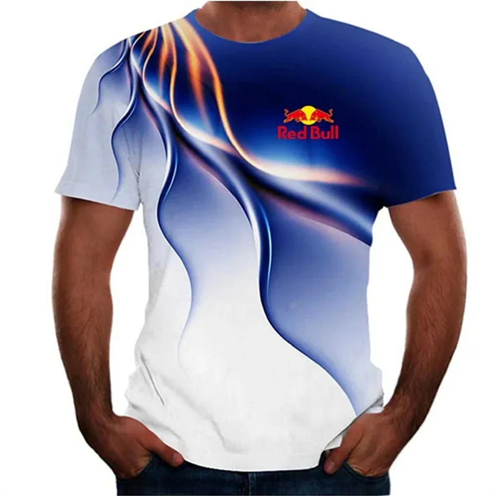 2025 Red Bull Motorcycle Racing T-shirt Men's Fashion Racing Team Red Bull 3D Top T-shirt Outdoor Enthusiast Casual Shirt