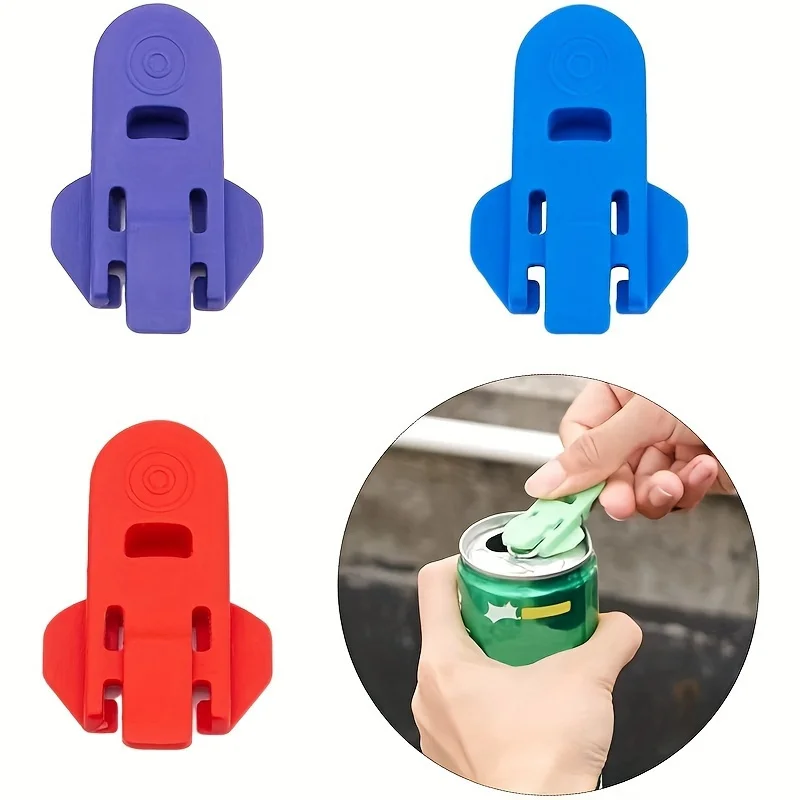 4pcs Handheld can opener for beer, cola, and beverage, simple can opener for sealing and dust prevention