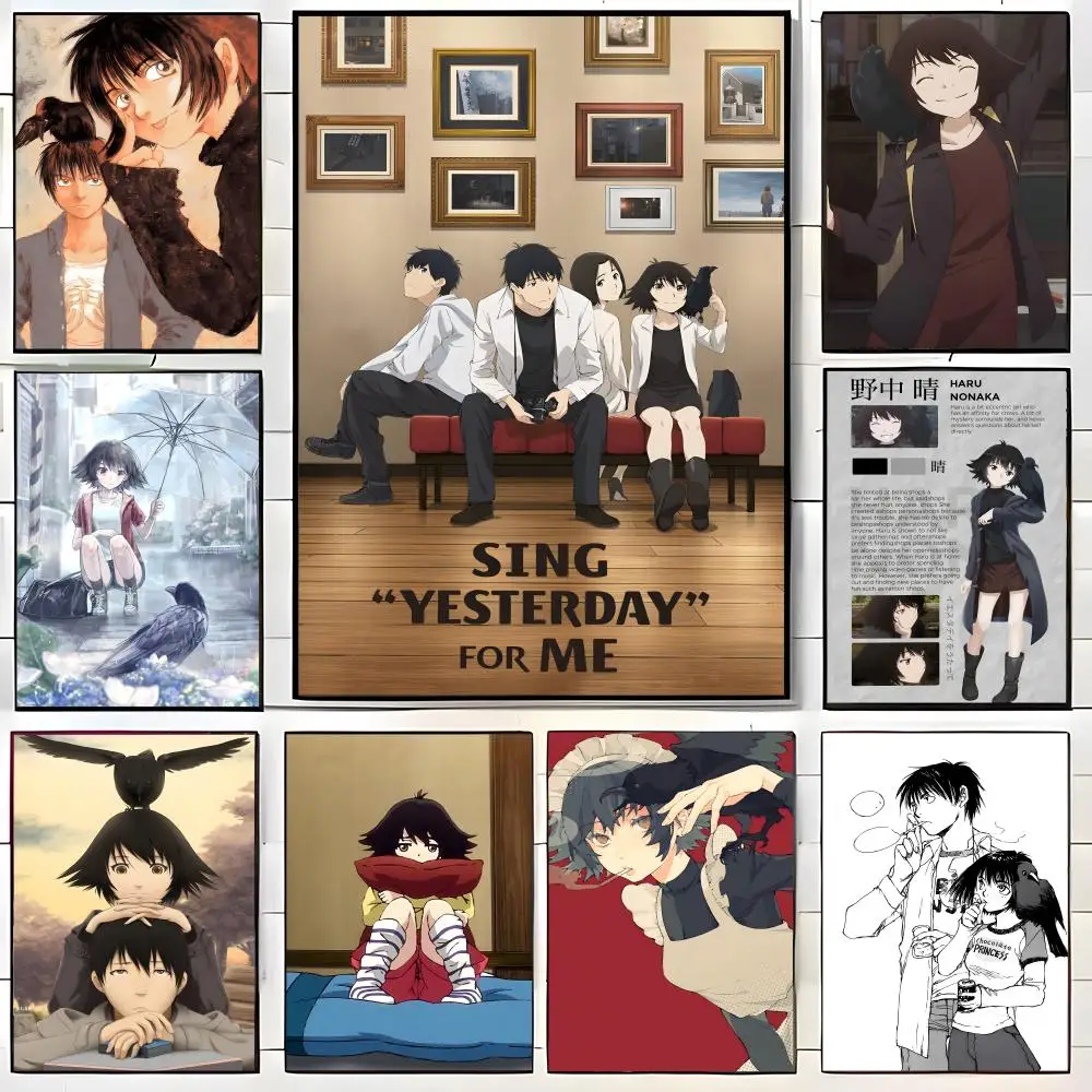 Anime S-Sing Yesterday for Me Poster  Self-adhesive Art Waterproof Paper Sticker Coffee House Bar Room Wall Decor
