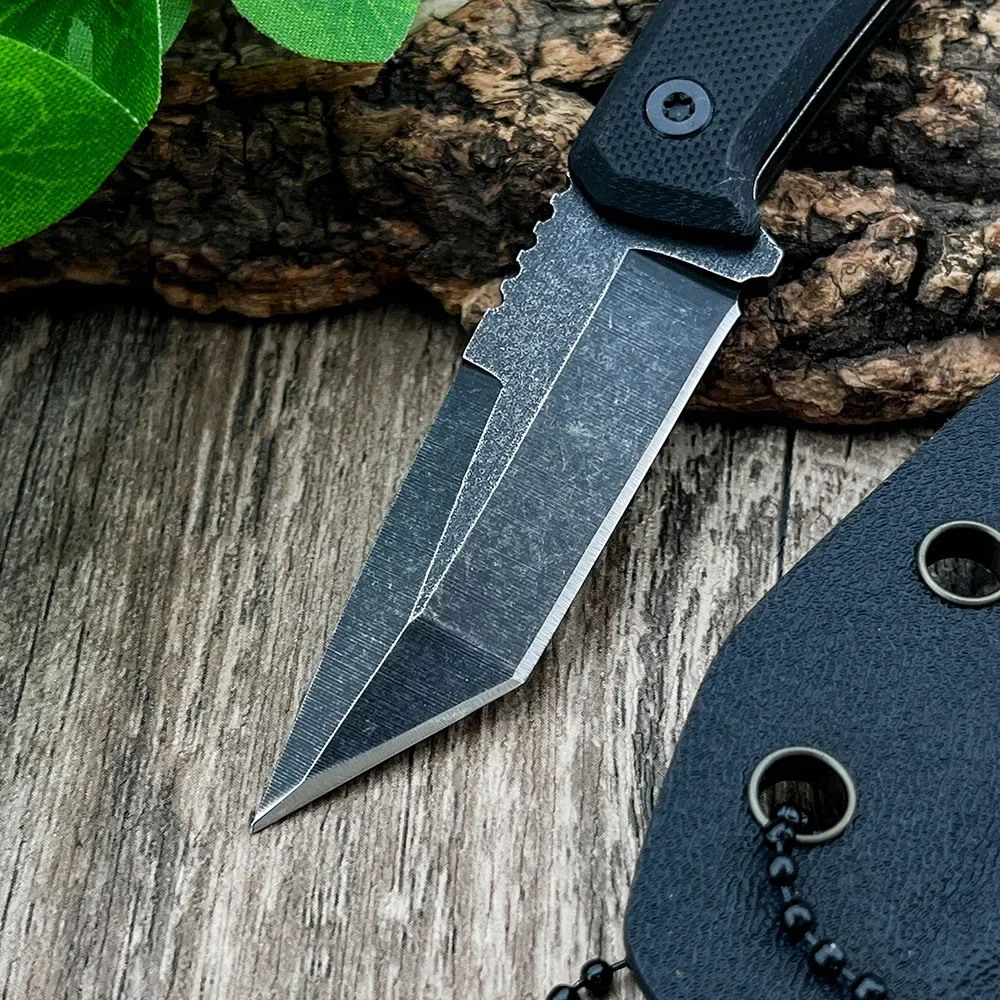 EDC Durable Camping en plein air chasse couteau Portable haute dureté 5Cr13Mov lame couteau droit couteau de sauvetage de survie en milieu sauvage