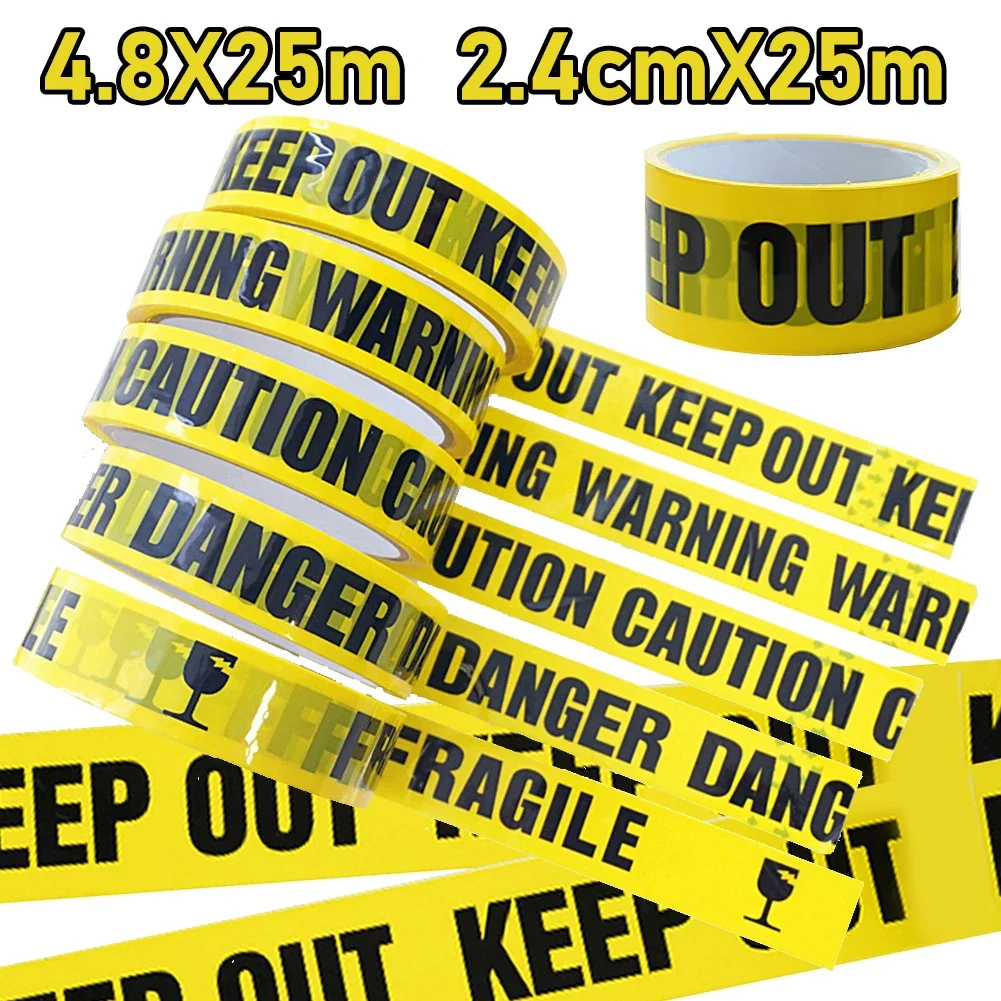 Halloween Party DIY Decoration Warning Tapes 4.8X25m 2.4cmX25m Halloween Decorations Outdoor Scary Party Construction Ribbons