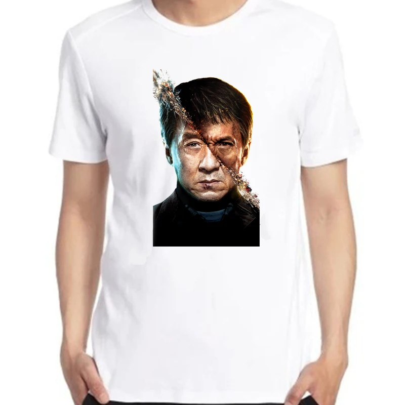 Jackie Chan Drunken Master China Kung Fu Dragon Fight Movie T-Shirt, Vintage Kurzarm Casual Streetwear Mode Alltags-Oberteil – Detail 15