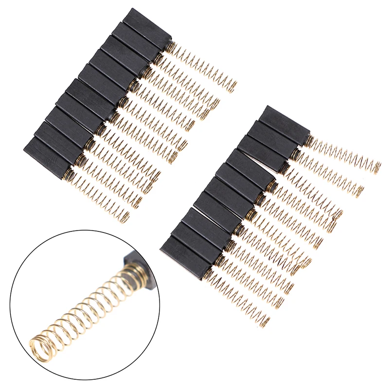 20 pces/10 pares de escovas do motor carbono para dremel ferramenta rotativa para ferramentas elétricas genéricas do motor elétrico mini acessórios