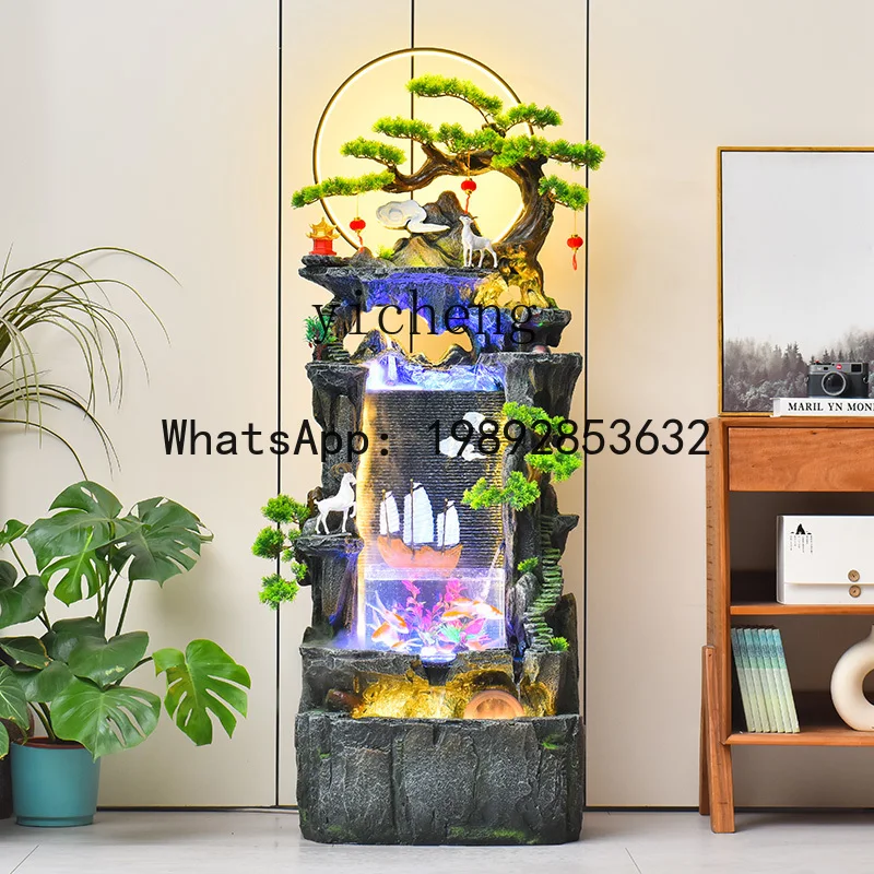 rockery flowing water fountain ornament living room bedroom circulating water landscape office fish tank ornament