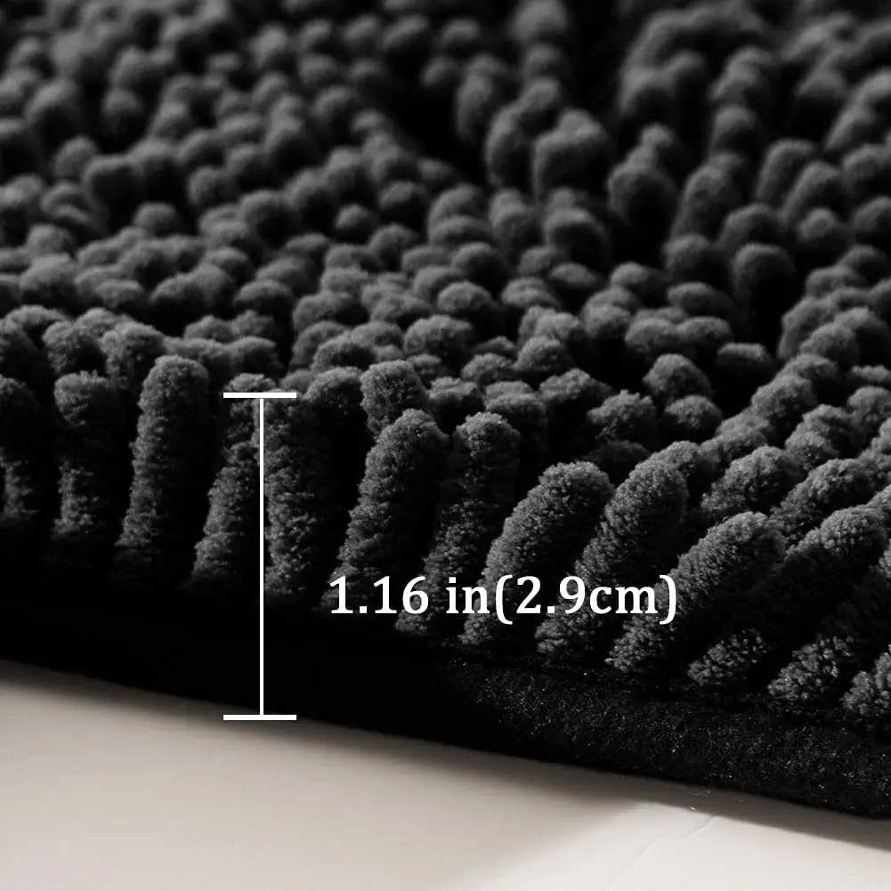 Chenille bathroom carpet, non slip bath mat, soft and comfortable plush bathroom carpet