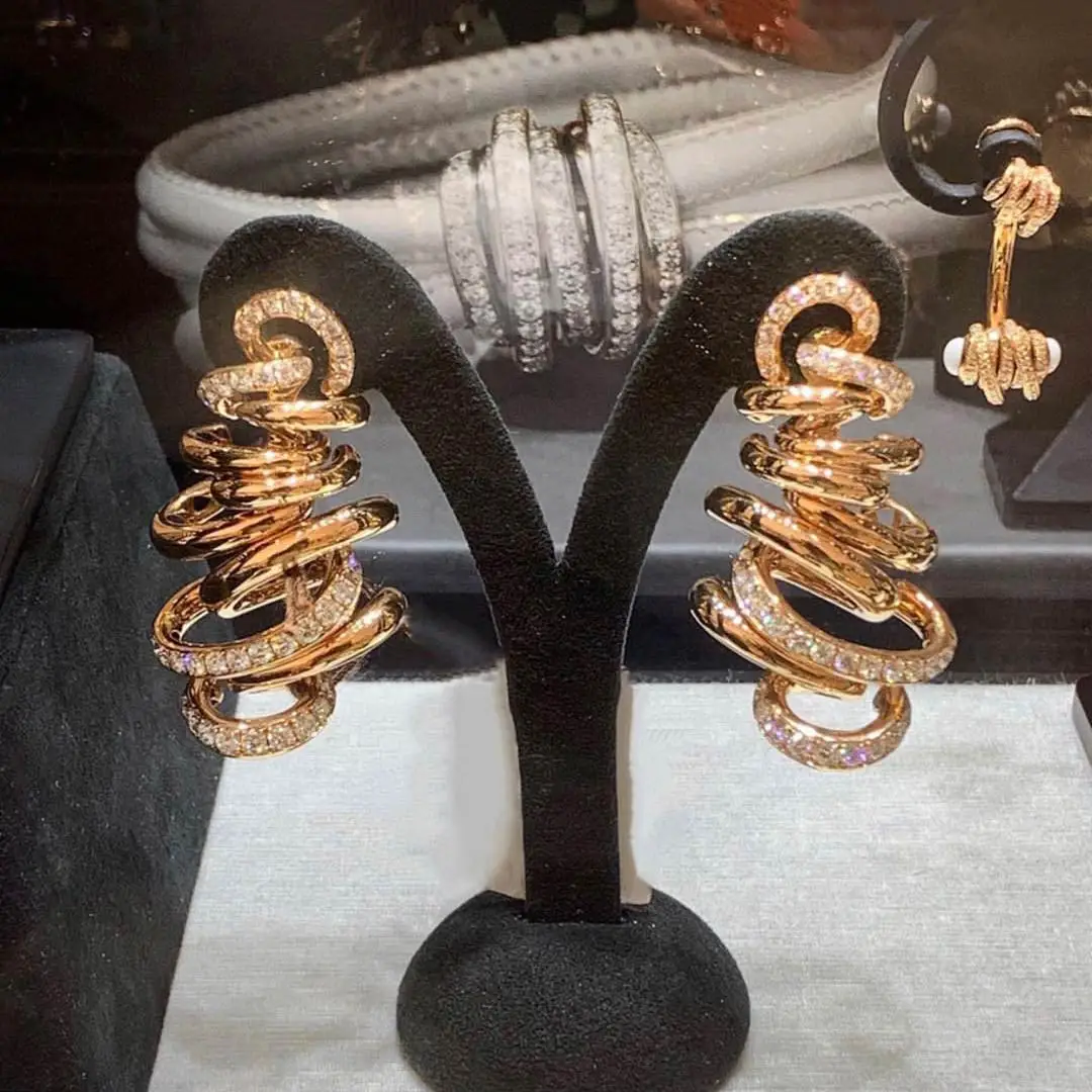 

Missvikki Tornado Sandstorm Earrings boucle d'oreille femme Fashion Earrings for Women New Fashion Design Dubai Bridal Jewelry