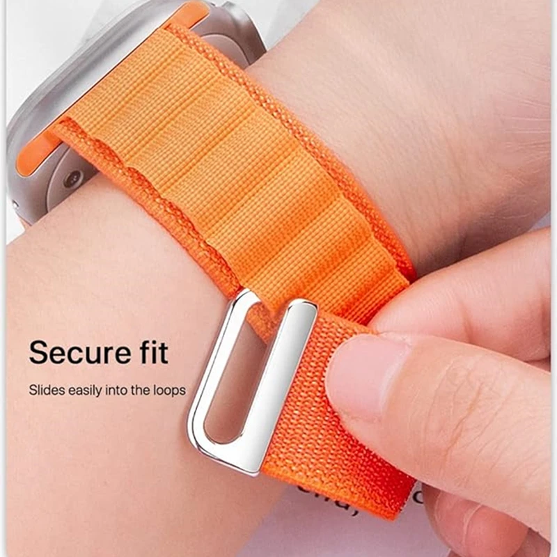 Alpine Loop Nylon Band for Apple Watch Band 49mm 44mm 45mm 42mm 41mm 40mm 38mm Strap for iWatch Series Ultra 2/SE/9/8/7/6/5/4/3