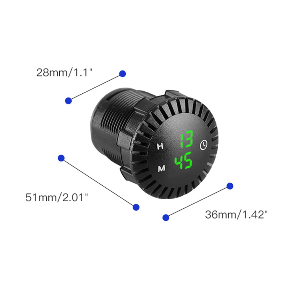 Panel samochodowy zegar elektroniczny 12V/24V Automotive Touch cyfrowy zegar LED wyświetlacz wodoodporny dla samochodów łódź motocykl Dropshipping