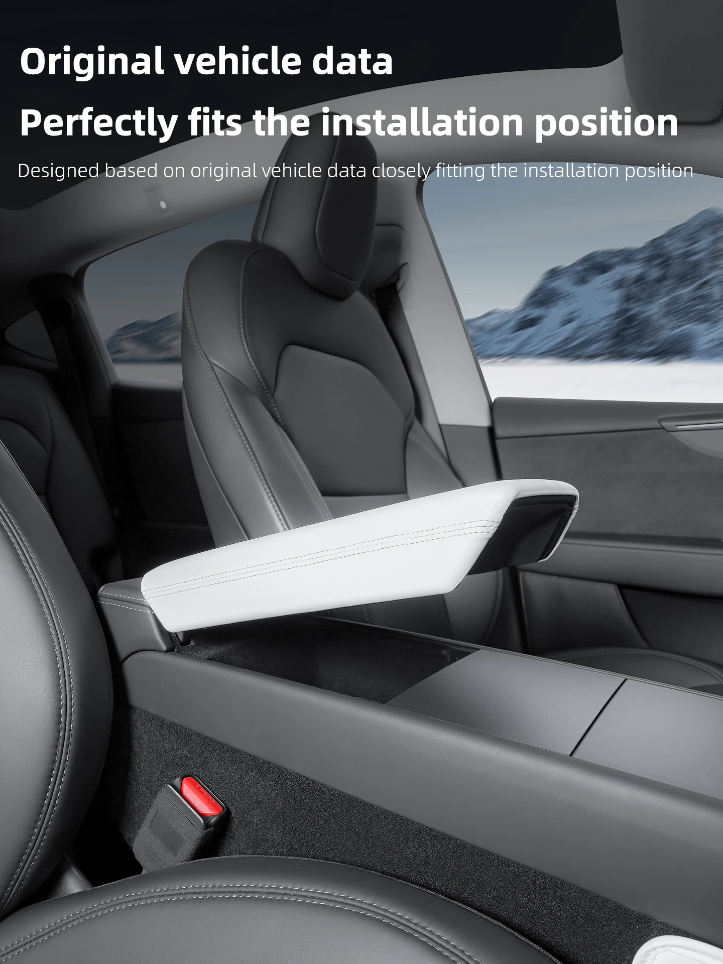 Für Tesla Model YL 6-Sitzer Armlehnenbox-Schutzabdeckung Mittelkonsole Kratzschutz 2026 Auto-Innenausstattung Zubehör – Detail 4