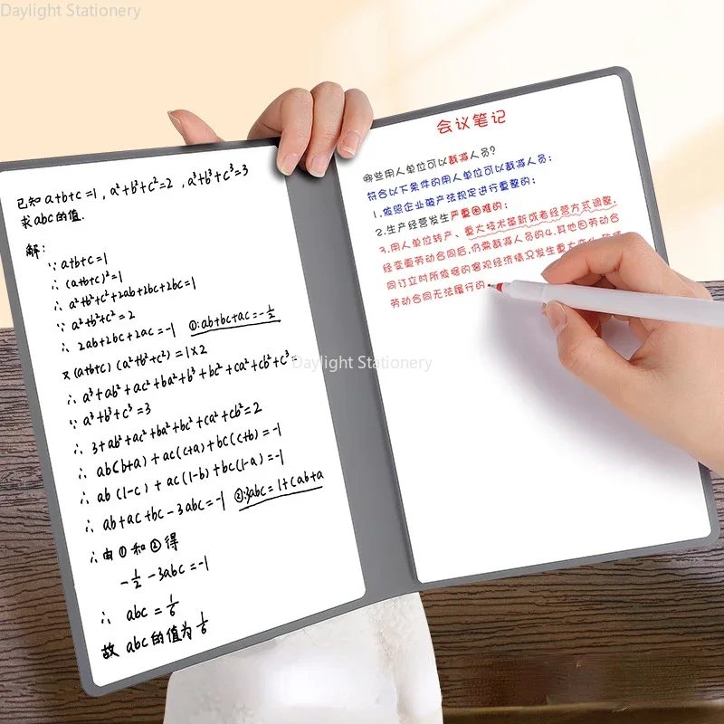 Erasable Weekly Planner Reusable A4/A5 Whiteboard Notebook Memo Pad With Whiteboard Pen Erasing Cloth Writing Board