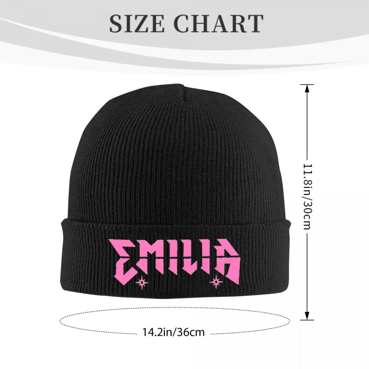 Emilia Mernes Merch Knitted Hat for Women Men Beanie Winter Hat Hip Hop Melon Cap