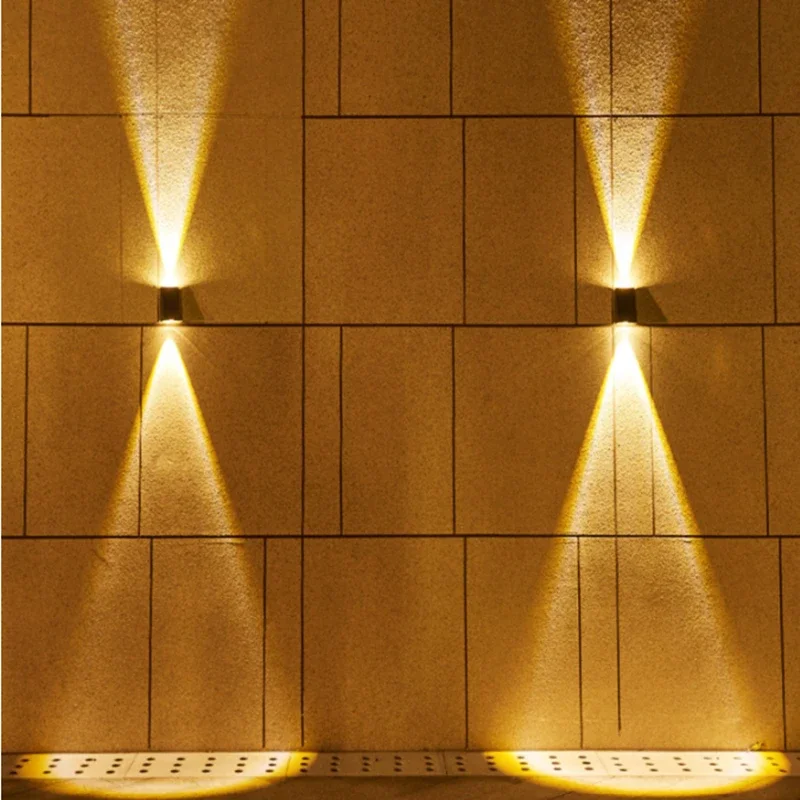 Waterproof Solar Outdoor Wall Light Up-down Bidirectional Lighting for Garden Decoration Suitable for Exterior Wall Long-lasting