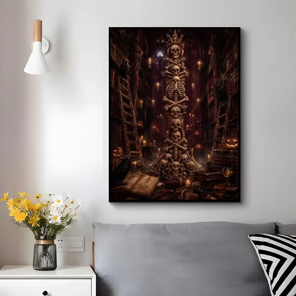 h-Halloween Bones Poster Modern Luxury Wall Poster Home Decor Space Enhancer