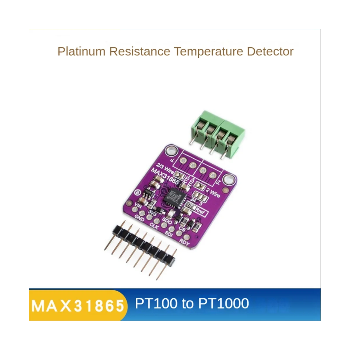 MAX31865 PT100/PT1000 modul penguat Sensor termokopel papan konverter suhu rtd-ke-digital 3.3V/5V