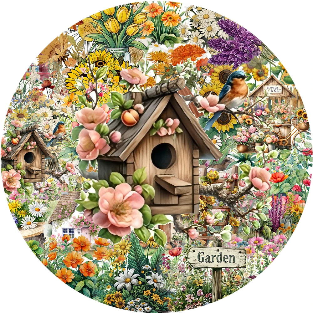 10/30/50pcs Beautiful Garden Cartoon Stickers Aesthetic Flowers Decals DIY Skateboard Bike Luggage Cute Graffiti Sticker Kid Toy