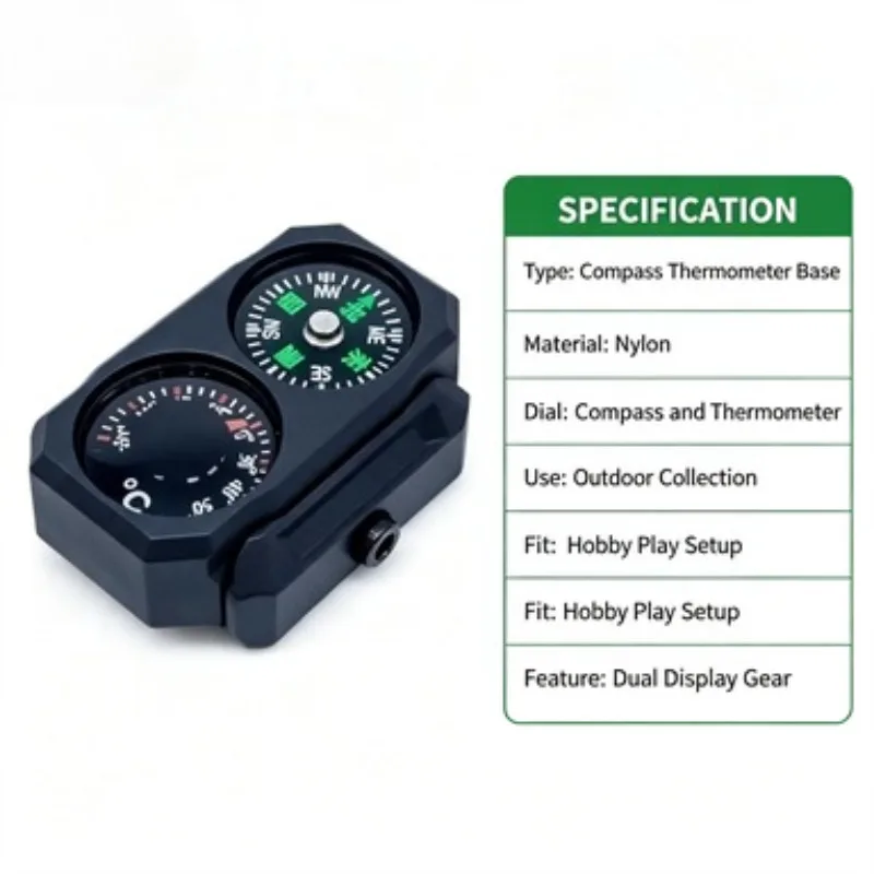 Multi Gear Decor Layout Nylon Compass Thermometer Base Fit Rifle Collect Hobby Desktop Ornament Display Gear