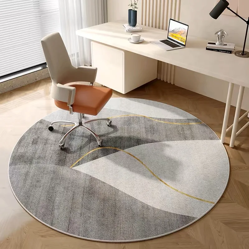 VIKAMA Runder Flanell-Teppich für Wohnzimmer, Schlafzimmer, Computer, Stuhl, Matte, Büro, Arbeitszimmer, Drehstuhl, Kissen, E-Sports-Stuhl, Bodenmatte