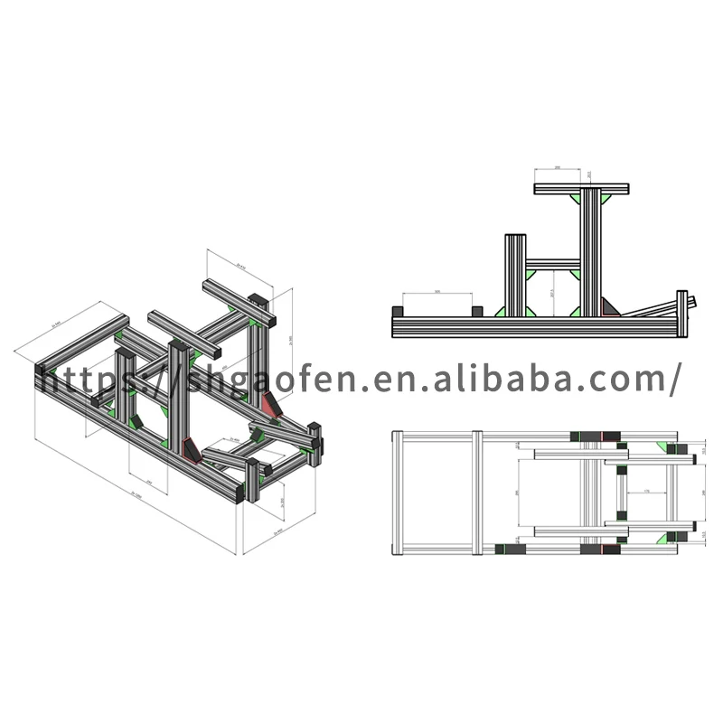 OEM ODM Aanpasbare Racing Simulator Cockpit Aluminium Metalen Autostoel met Geanodiseerde Afwerking Racing Wheel Stand Sim Racing Rig