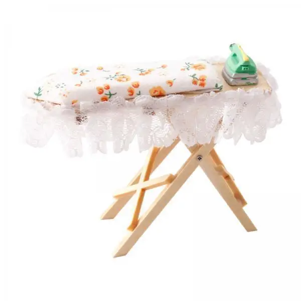 

Миниатюрный гладильный столик для кукольного домика, современный деревянный аксессуар для мебели в масштабе 1:12