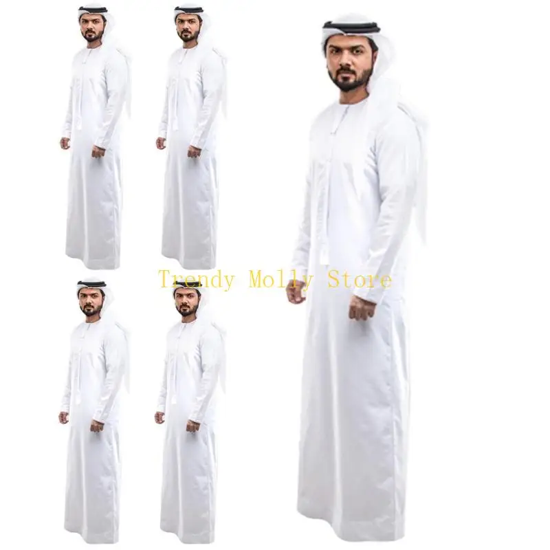 Musulmani maschi N5KB Abbigliamento saudita jubba thobe thobe thobe abito kaftan per ogni giorno