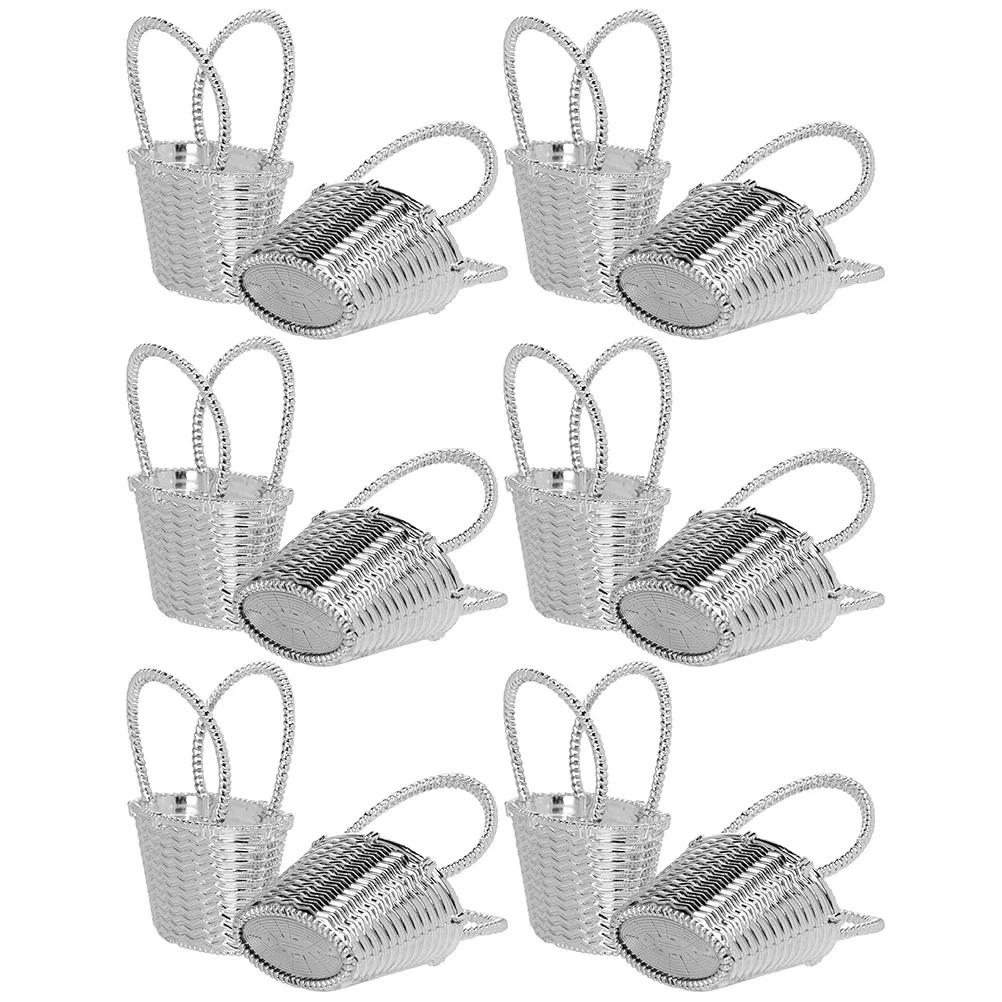

12Pcs Handheld Baskets for Candy Storage Home Party Decorations Small Basket Shower Candy Basket Wedding Decoration