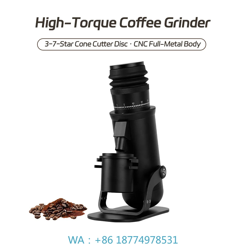 1. Low Speed 140RPM Portable Coffee Grinder 18g Hopper 48mm Conical Burr Automatic For Espresso Bean Application