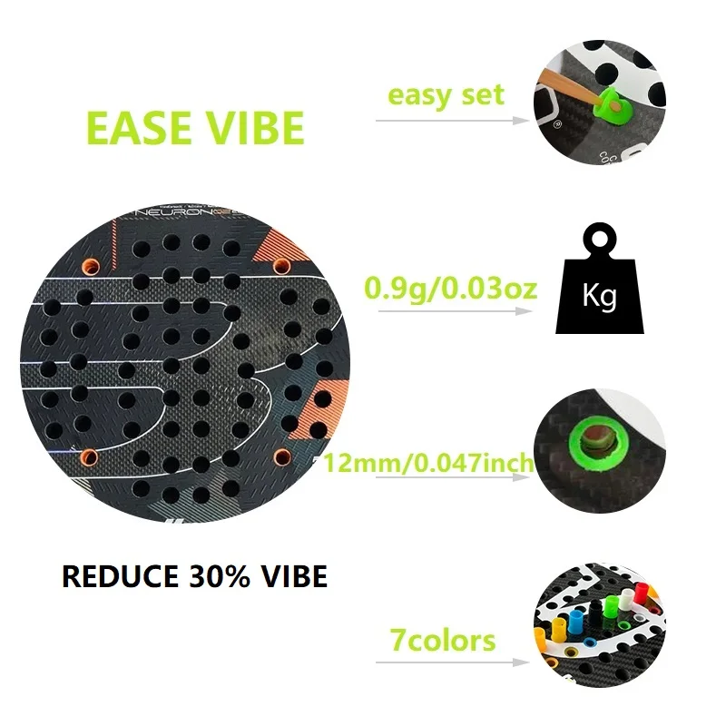 High-Elastic Tennis Racket Vibration Dampener Ring,Precision Shock Absorption,Wrist & Racket Protection, Silicone Buffer