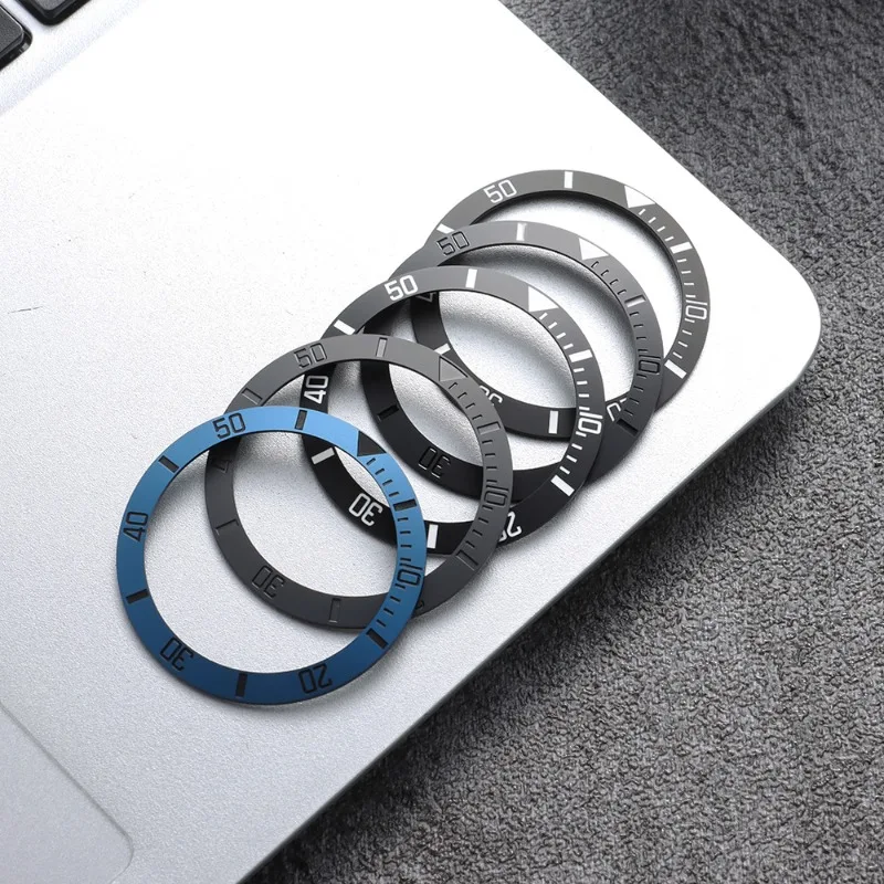38mm*30.5mm Ceramic Watch Bezel Insert 60‑Minute Timing Scale Replacement Ring Scratch‑Resistant Watch Mod Part Repair Accessory