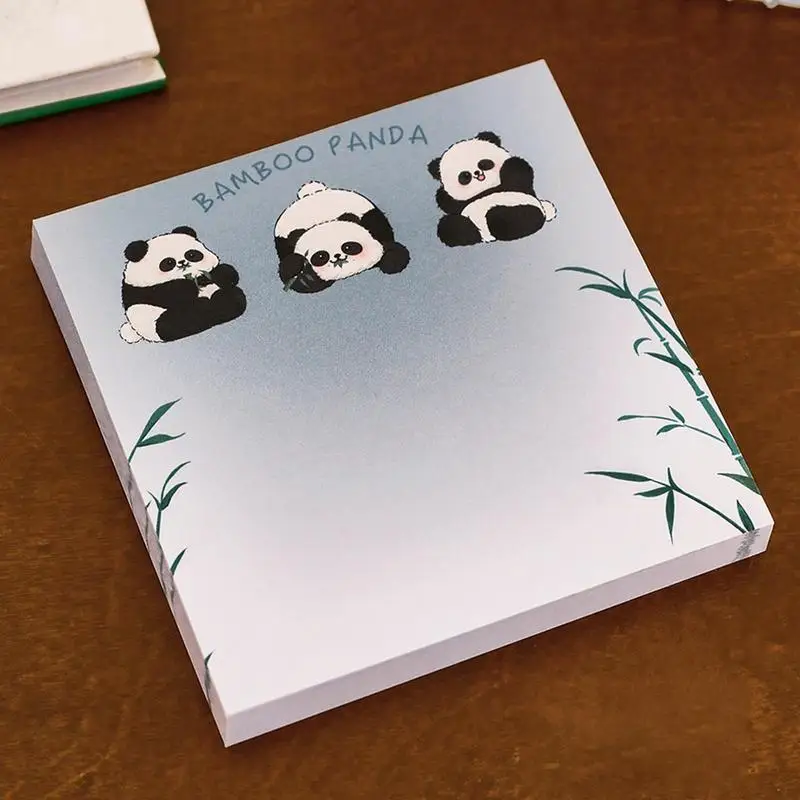 50 Sheets/book Pandas Sticky Notes Cute Cartoon Pandas Self-Stick Notes Pads Divider Tabs Bundle Writing Memo Pads Taking Note