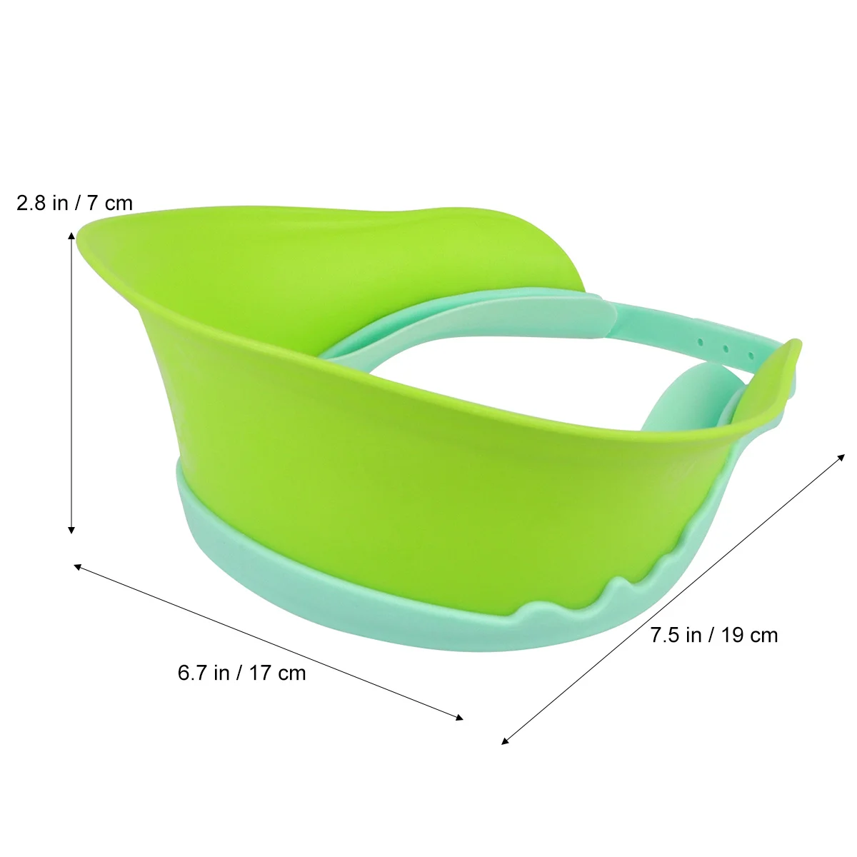 

1Pcs Adjustable Baby Bathing Cap Soft Silicone Shower Hat for Hair Wash and Haircut Water Resistant Ear Protector for Kids Green