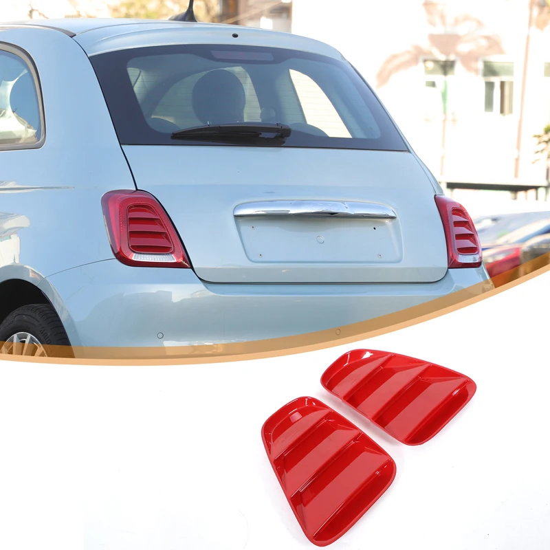 

2Pcs ABS carbon fiber For 2016+ Fiat 500 car rear taillight decorative panel sticker car exterior protection accessories