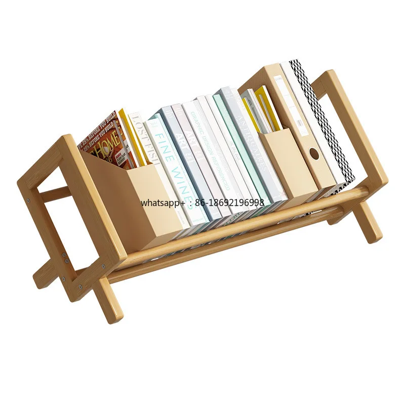 Petite étagère de bureau pour livres, meuble de rangement pour CD, support de livres simple et économique, organisateur de bibliothèque