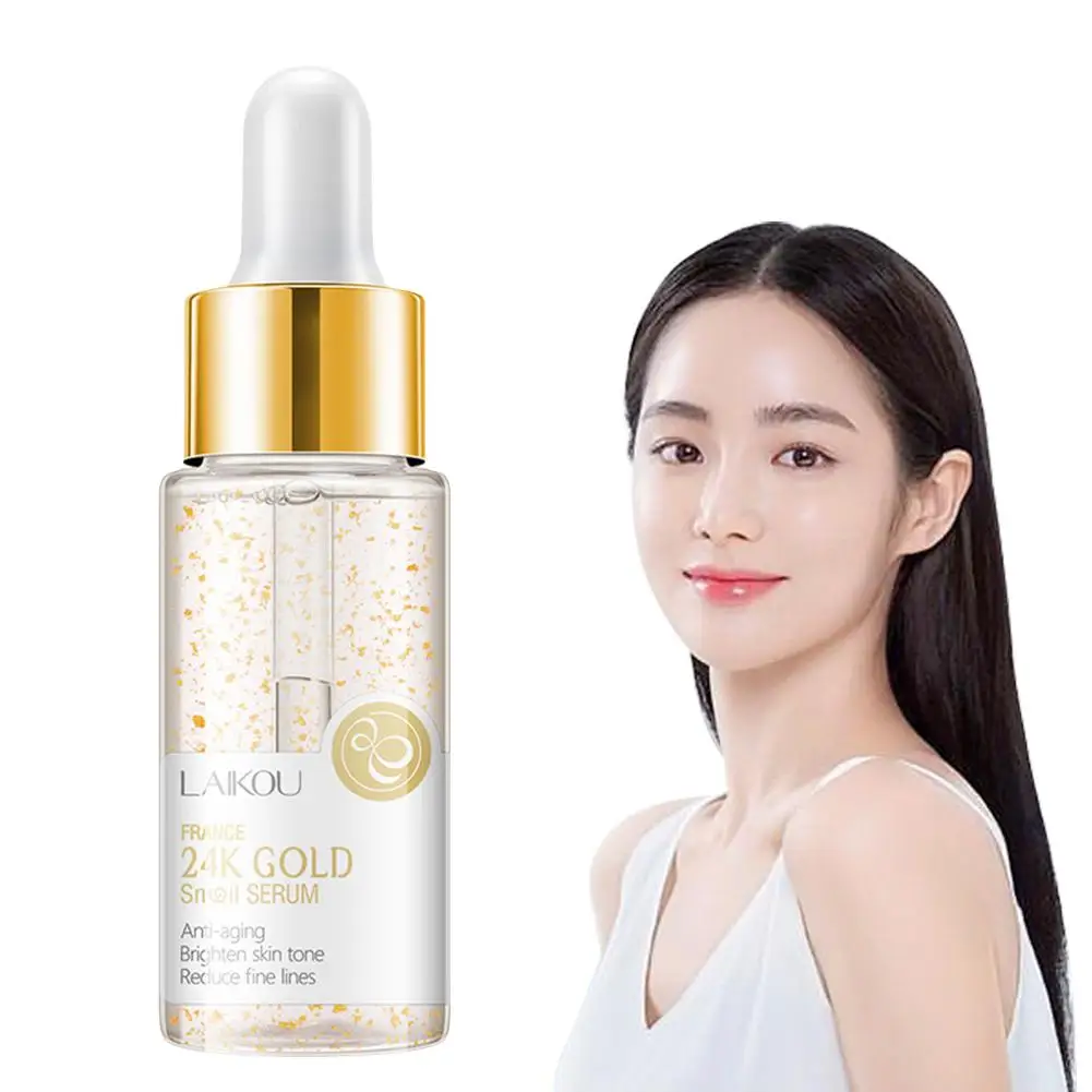 Продукты для ухода за кожей 24k Gold Snail Niacinamide Сыворотка для удаления акне корейские пятна против морщин Косметика Уход за кожей увлажняющий L0y3