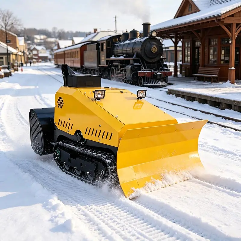 Powerful Durable 16HP Diesel Remote Control for Property and Hospital Snow Clearing Crawler Snow Plow and Thrower
