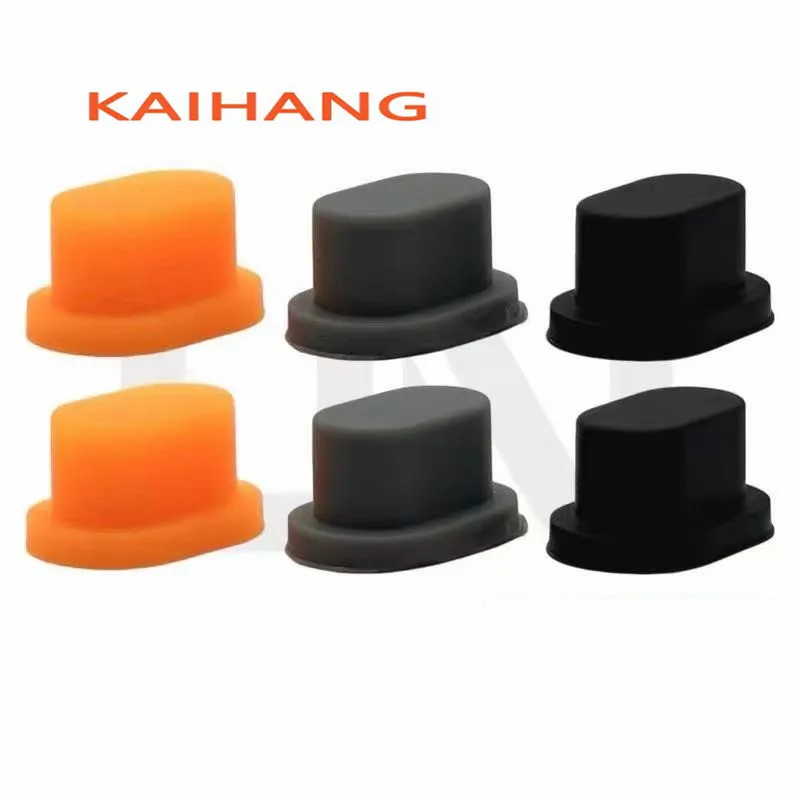 10 Stück 12x7x8mm Silikon-Tastenkappen, taktile Schalterknopfkappen, Gummikappen für Lautstärkeregler, Audio-Verstärker, PCB DIY, Loch 3mm