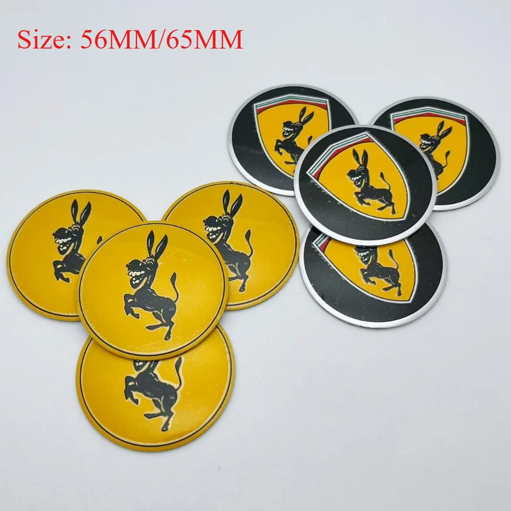 

4 шт., 56 мм, 65 мм, эмблема с логотипом осла, наклейки на колеса автомобиля, аксессуары для центральных колес автомобиля, колпаки для колес, колпаки, крышка, значок, замена
