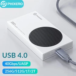 PHIXERO 40Gbps SSD External Hard Drive Disk Thunderbolt 3 USB 3.2 Type C 2TB Solid State UASP for Xbox Series Laptop Notebook