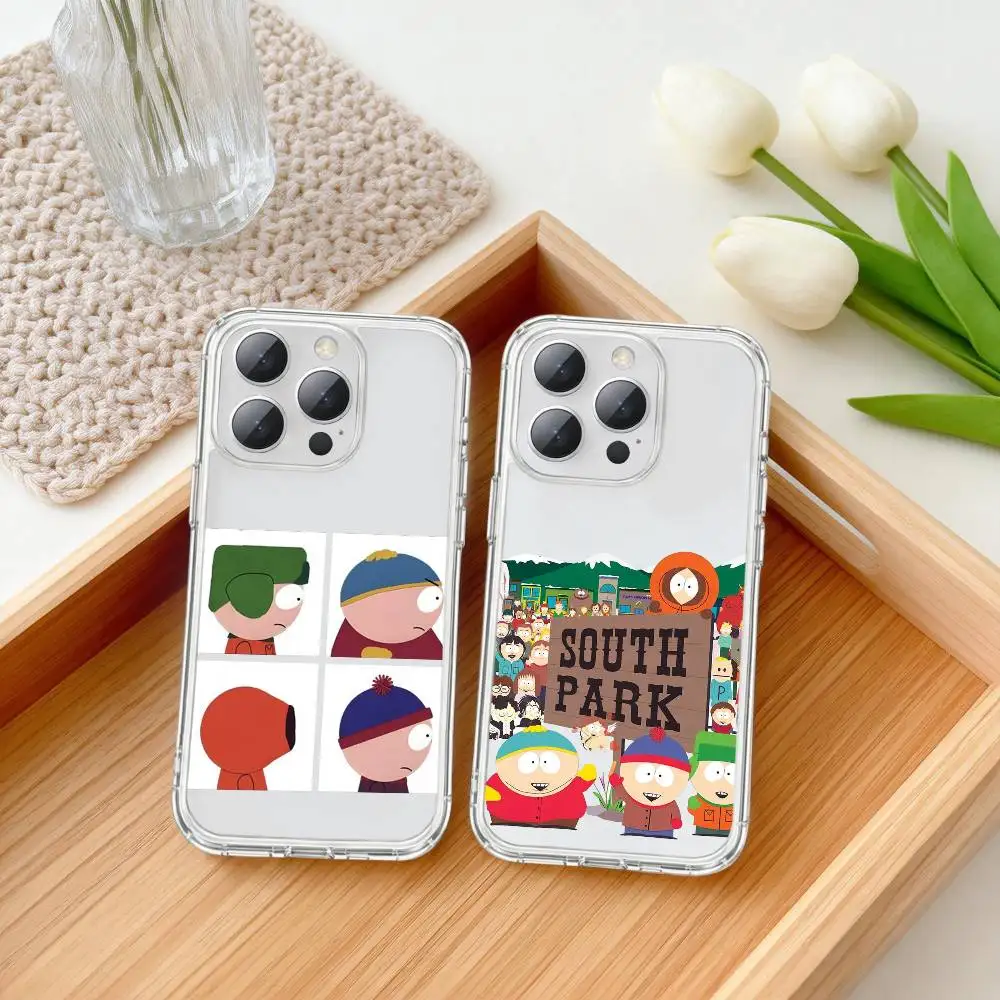 

S-South-H P-Park-K Phone Case For iPhone17p,16,15,14,13Pro Max,us,Soft Silicone Transparent Cover