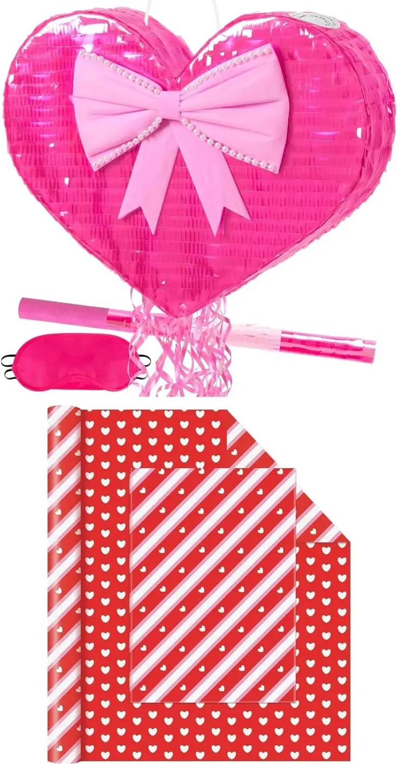 

Valentine Wrapping Paper Roll+ Valentines Day Pinata