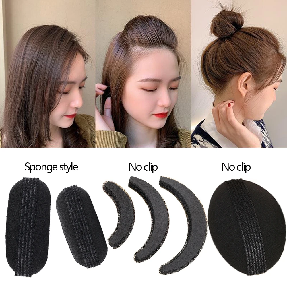 4/7/8Pcs Reusable Hair Pads Set Increase Volume Puff Hair Bun Maker Magic Foam Sponge Hair Clips Styling Accessories Insert Tool