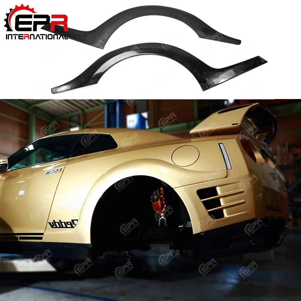 

Car-styling For Nissan R35 GTR 12'Ver TS Style FRP Fiber Glass Rear Fender Flare Fiberglass Wheel Arch Cover Set Part Tuning Kit