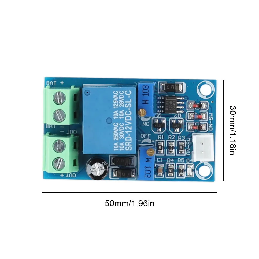 12V Battery Low Voltage Protection Module Portable Undervoltage Charging Controller Module Mini for Over-Discharging Electronics