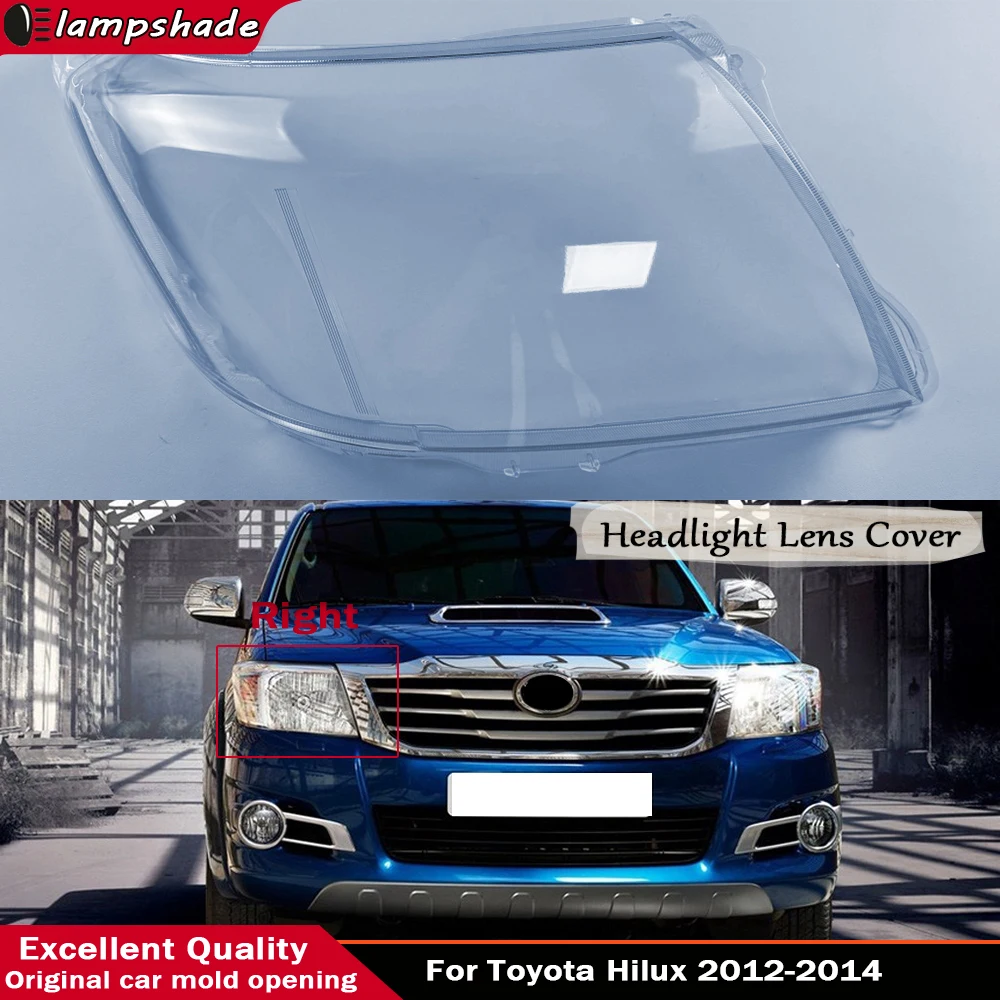 

Car Front Headlight Lens Cover For Toyota Hilux 2012 2013 2014 Auto Shell Transparent Headlamp Cover Replace Original Lampshade