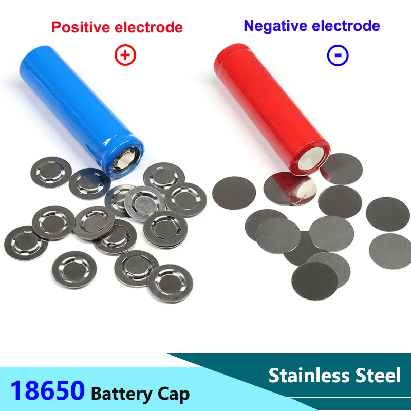 10~1000pcs 18650 Battery Spot Welding Cap Positive Electrode Tip Cap Spot Welding Battery Accessories Negative Flat Head Gasket