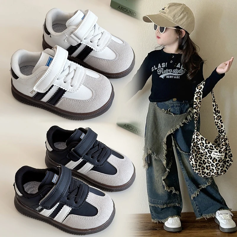 

Children's Sneakers 1-10 Years Old Beige Breathable Boys Girls Walking Shoes Four Seasons Black Soft Non-slip Kids Single Shoes